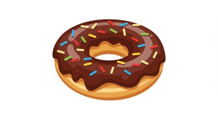 Delicious Donut Delight: Chocolate Frosted with Sprinkles