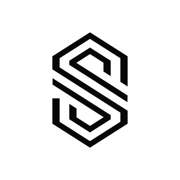 Abstract S initials, vector logo design, monogram, icon for business