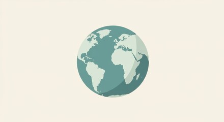 Cartoon Earth Globe - World Map Illustration