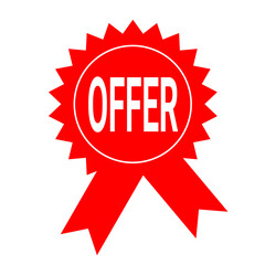 Exclusive Red Ribbon Offer Seal  Attract Customers with this High-Impact Design Element for Marketing and Promotions