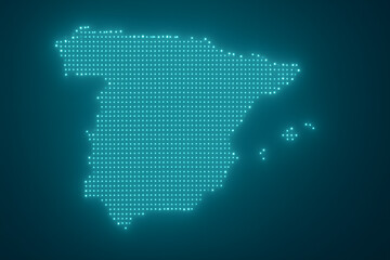 Obraz premium Interactive Spain Map with Autonomous Communities