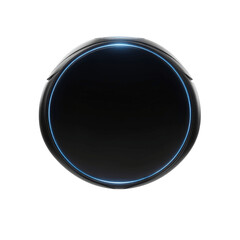 Futuristic Circular Interface with Glowing Blue Light