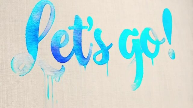 Vibrant Lets Text Animation on Subtle Beige Background ideal for Intro Sequence or Social Media Post