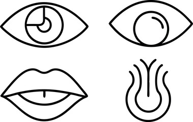 vector set of eyes