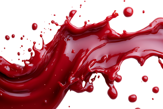 Dynamic red liquid splash abstract background