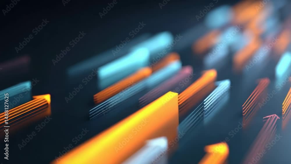 Poster dynamic lines in vibrant colors create sense of movement and energy
