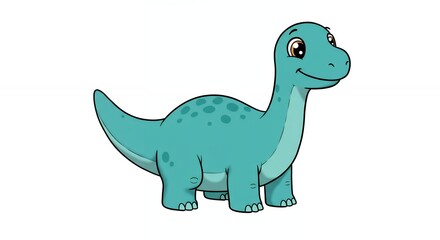 Obraz premium Cute cartoon dinosaur illustration