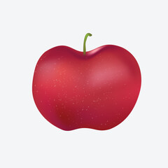 red apple isolated on white