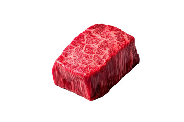 Wagyu beef on white background