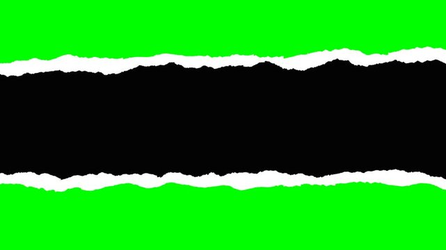 Paper Sheets Tearing stop motion looped animation green screen 4k resolution video	
