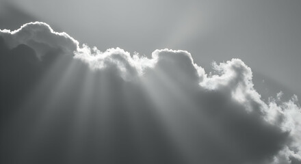 sunbeams,  sun rays,  light rays, Sunbeams Breaking Through Clouds