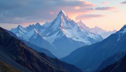 Fototapeta premium Majestic Andes mountain range, snow-capped peaks, dramatic landscape, Colombia, scenery, drone