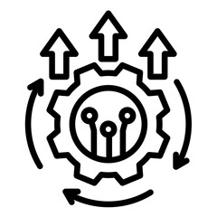 Tech Upgrade  Icon Element For Design	