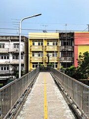 Obraz premium Hong Bon bridge view on Lat Phrao Road. 