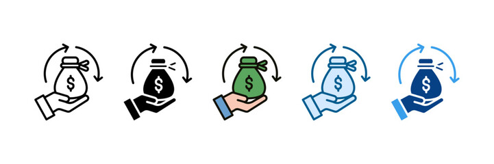 Investment Returns Icon Set Multiple Style Collection