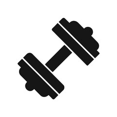 Dumbbell Isolated on White  Fitness Equipment for Strength Training