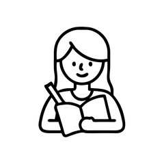 Teen journaling with pen and notebook, mental health in teenagers