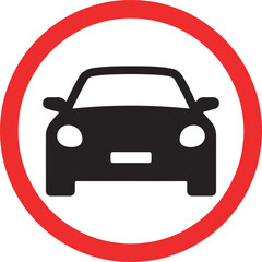 Way Of Car Traffic Road Sign