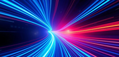 Abstract blue glowing lines, dynamic speed effect, dynamic, element