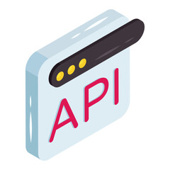 Trendy design icon of api