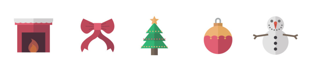 Set Icons Christmas elements