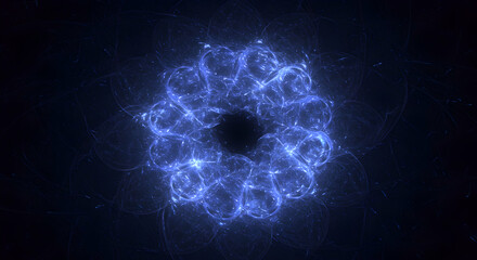 Obraz premium abstract, blue, energy, Abstract Blue Energy Vortex