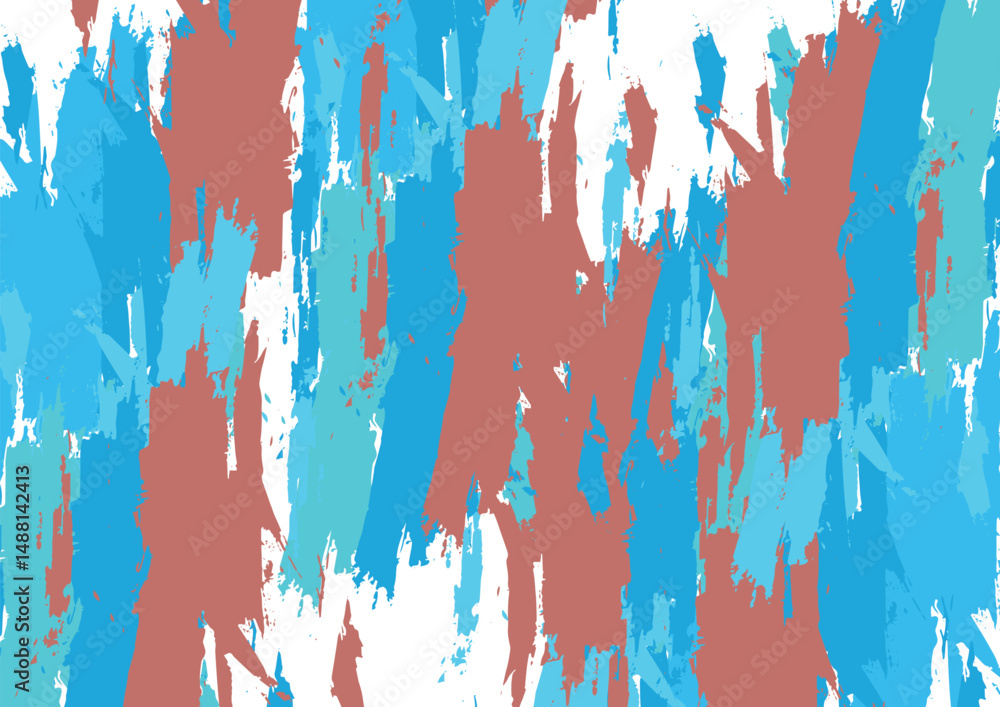 Poster abstract vector brush stroke pattern in earth and aqua tones design.splash background design. illust