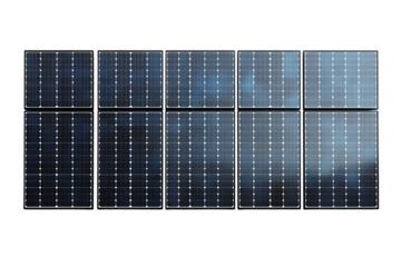 Eight solar panels clean energy renewable power