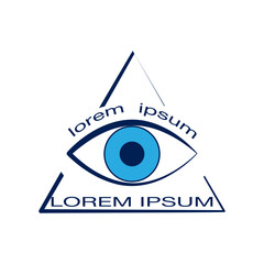 Stylized eye. Logo for ophthalmologist. Vector illustration
