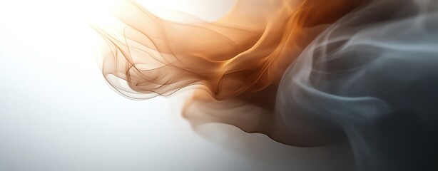 Thai Kanok flourish swirling like golden smoke, floating in midair against minimal white, elegant and ethereal, magazine cover aesthetic