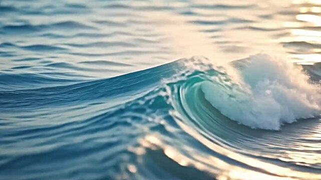 calm blue turquoise ocean wave theme, soft gradients and subtle textures, enhancing viewer engagement for presentations, inviting yet professional look