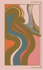 Colorful Abstract Poster Set – Futuristic Line Art Design