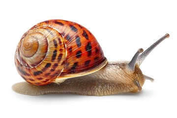snail on a white background