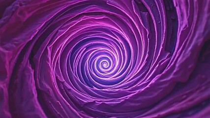 dynamic pink and purple spiral, swirling pattern with a depth illusion, vibrant hues mixing beautifully, soothing for backgrounds and relaxation spaces, meditative journey aesthetic