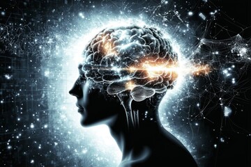 Fototapeta premium Illustration depicting the complexity of human cognition.