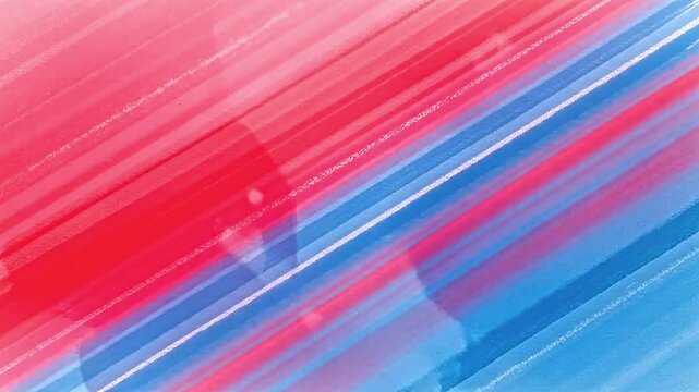 a textured abstract illustration of red and blue stripes with a watercolor effect, soft blending of colors to create an artistic feel, perfect for eye catching packaging designs, high resolution