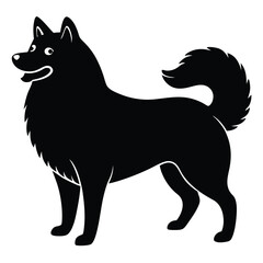 Samoyed Dog Side View Illustration