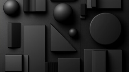 Monochromatic 3D Geometry: A Black and Matte Study of Shapes and Shadows

