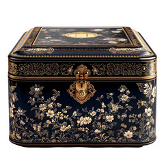 Elegant Gold Floral Decorated 3D Box