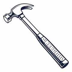 Professional claw hammer graphic design element isolated