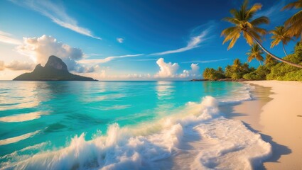 Amazing panorama of the and the featuring their captivating blue seas and lagoons.
