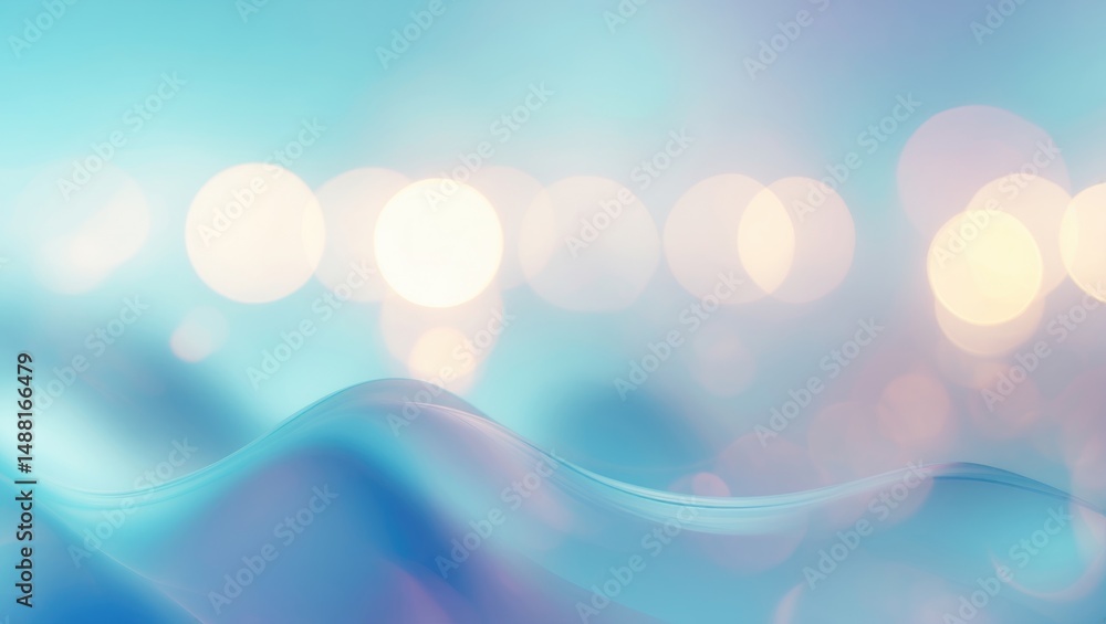 Poster blur overlay and glow effects with light flare filter highlighting sunlight reflection in an abstrac