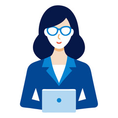 businesswoman with laptop