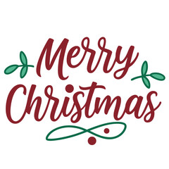    Merry Christmas typography vector illustration.

