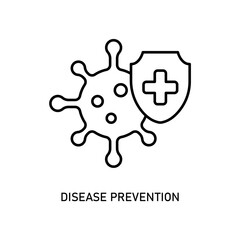 Icon a disease prevention, isolated against a clean background.