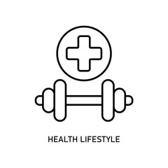Icon a health lifestyle, isolated against a clean background.
