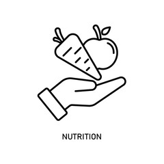 Icon a nutrition, isolated against a clean background.