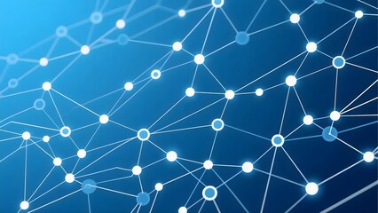 Obraz premium Vector connections of lines and dots. Technology banner template. Graphic abstract background communication. Minimal array with compounds lines and dots. Digital data visualization.