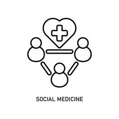 Icon a social medicine, isolated against a clean background.