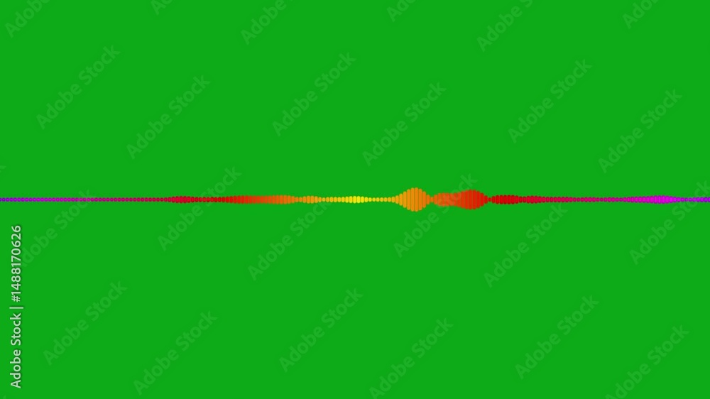 Poster sound wave isolated on green background. multicolored digital sound wave equalizer. audio technology